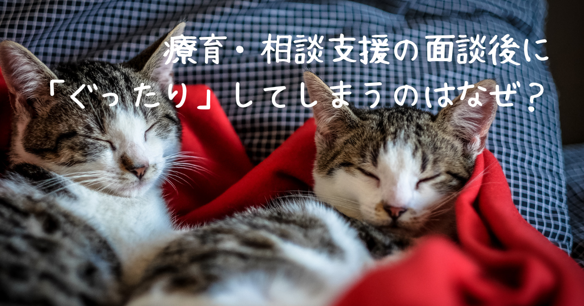 療育・相談支援の面談後に「ぐったり」してしまうのはなぜ？スッキリしない心の正体と対処法